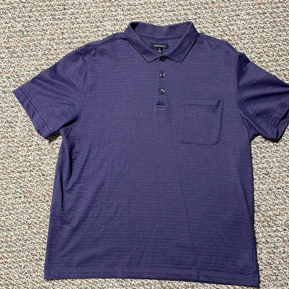Can Heusen purple polo shirt